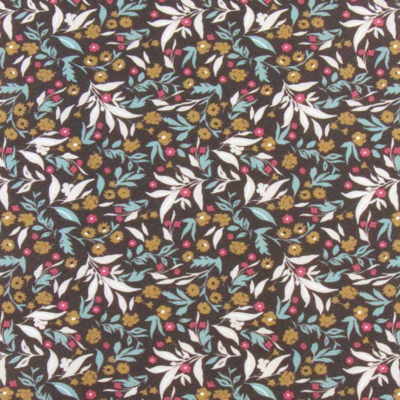 Printed Cotton KIMIA Sepia / Brown Sugar